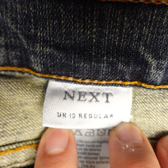 Next Jeans metallic gold paint splatters  US Size 4/6,  uk 10 - Picture 12 of 12